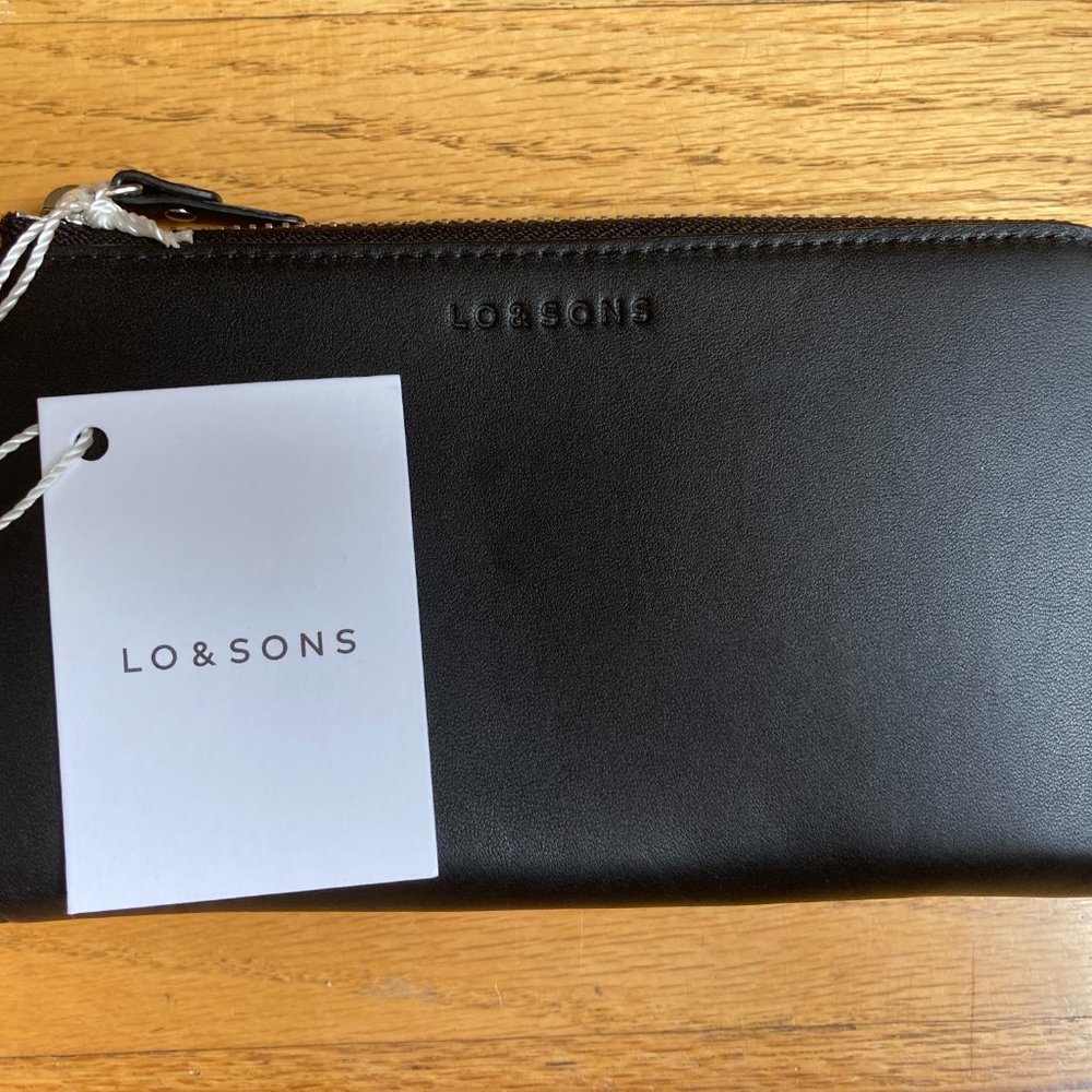 Lo & Sons Black Nappa The Leather Wallet - NWT